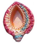 shell Clay oil Lamp